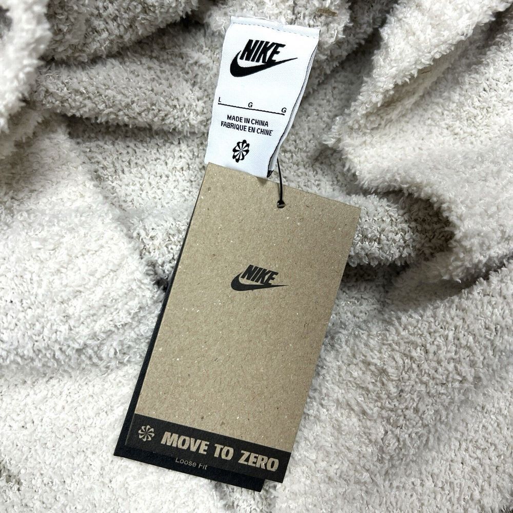 Nike Phoenix Cozy Bouclé Long Knit Cardigan Cream FD4282 105 Women's LARGE - Picture 7 of 8